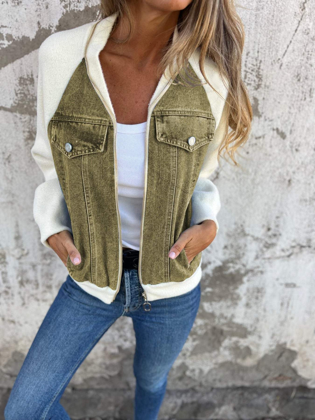 Zoe - Denim Hooded Jacket