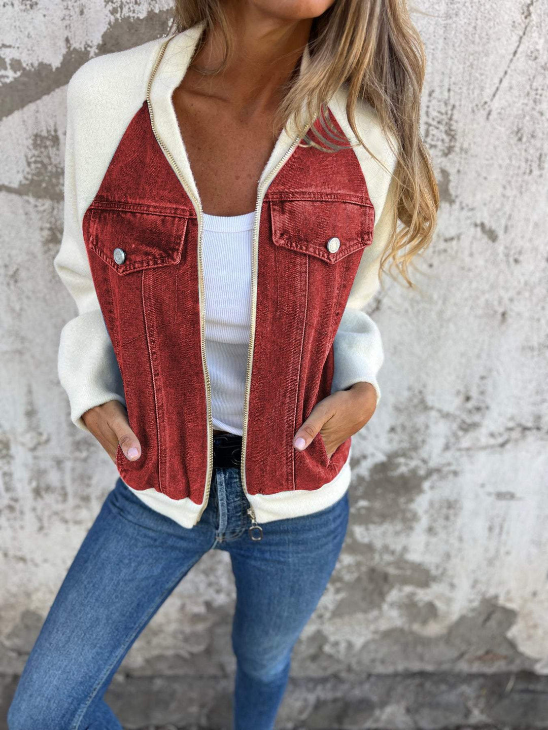 Zoe - Denim Hooded Jacket