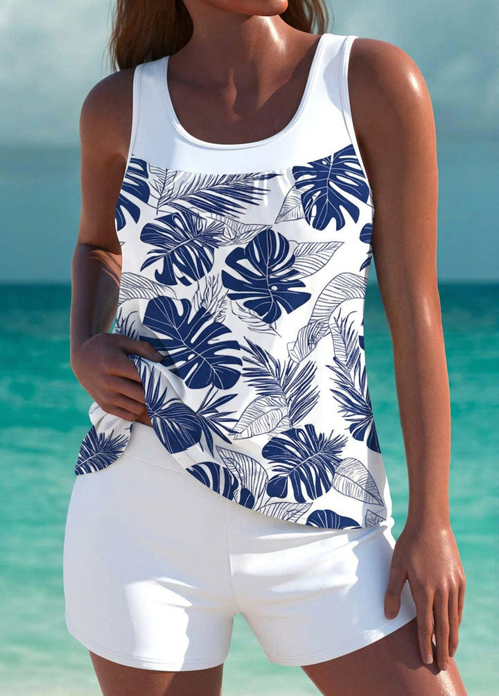Trudy - Elegant tankini with tummy control effect and matching shorts