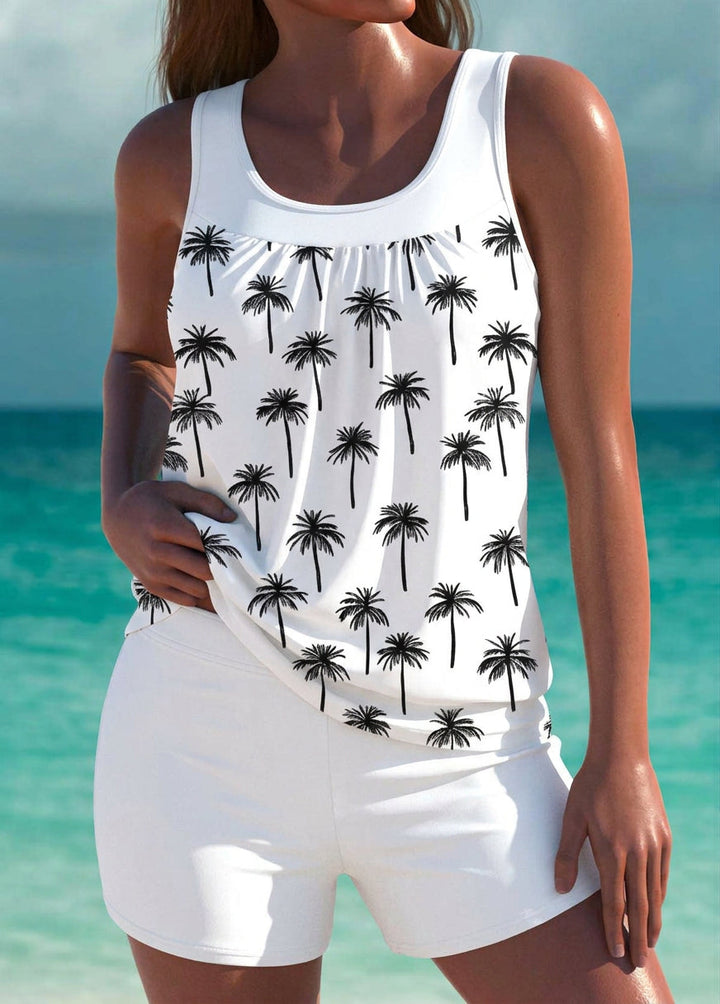 Trudy - Elegant tankini with tummy control effect and matching shorts
