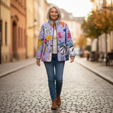 Lily - Quilted Jacket with Animal Motifs