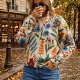 Ava | Cardigan with Botanical Floral Pattern