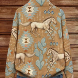 Juliette | Cardigan with Horse and Cactus Motif