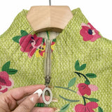 Claire | Green Cardigan with Floral Pattern