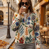 Ava | Cardigan with Botanical Floral Pattern