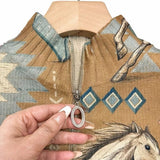 Juliette | Cardigan with Horse and Cactus Motif