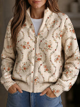 Grace | Cardigan with Delicate Floral Vines