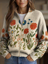 Olivia | Cardigan with Wildflower Pattern