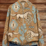 Juliette | Cardigan with Horse and Cactus Motif