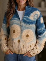 Emily | Cardigan with Dandelion Motif