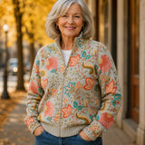 Emma | Cardigan with Floral Garden Pattern