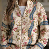 Charlotte | Cardigan with Rose Vine Pattern