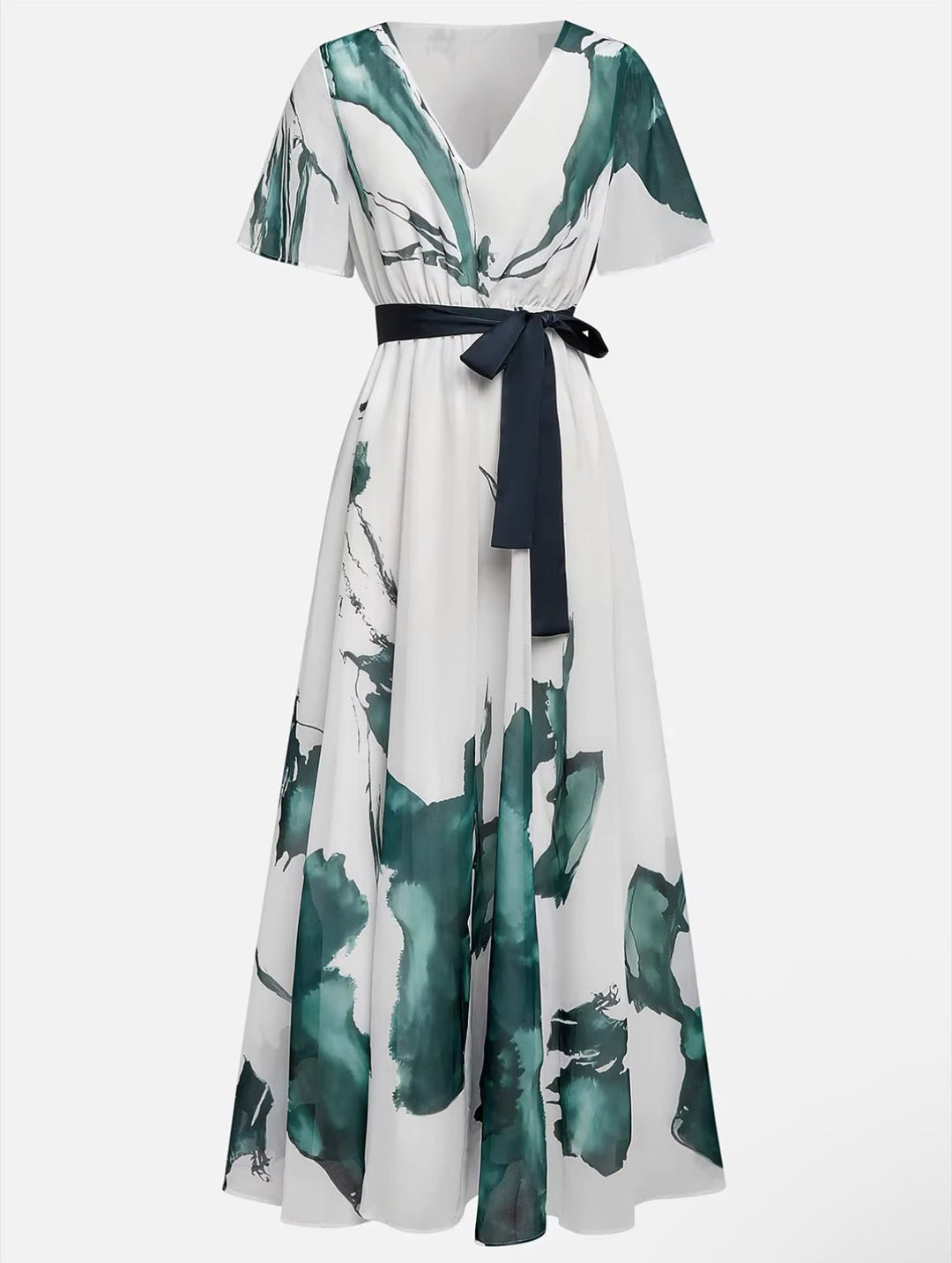 Vanessa - Long Dress Watercolour Print