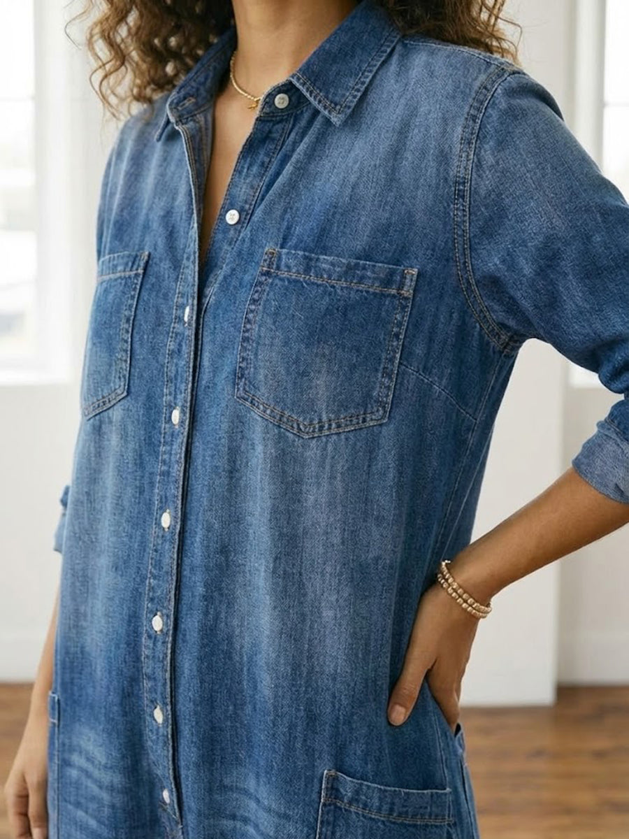 Monica - Denim Cotton Jumpsuit