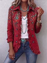 Sophia | Bohemian Paisley Ruffle Jacket