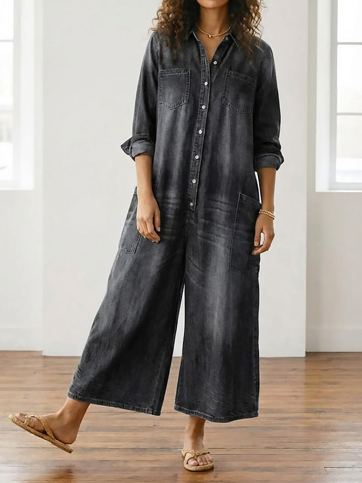 Monica - Denim Cotton Jumpsuit