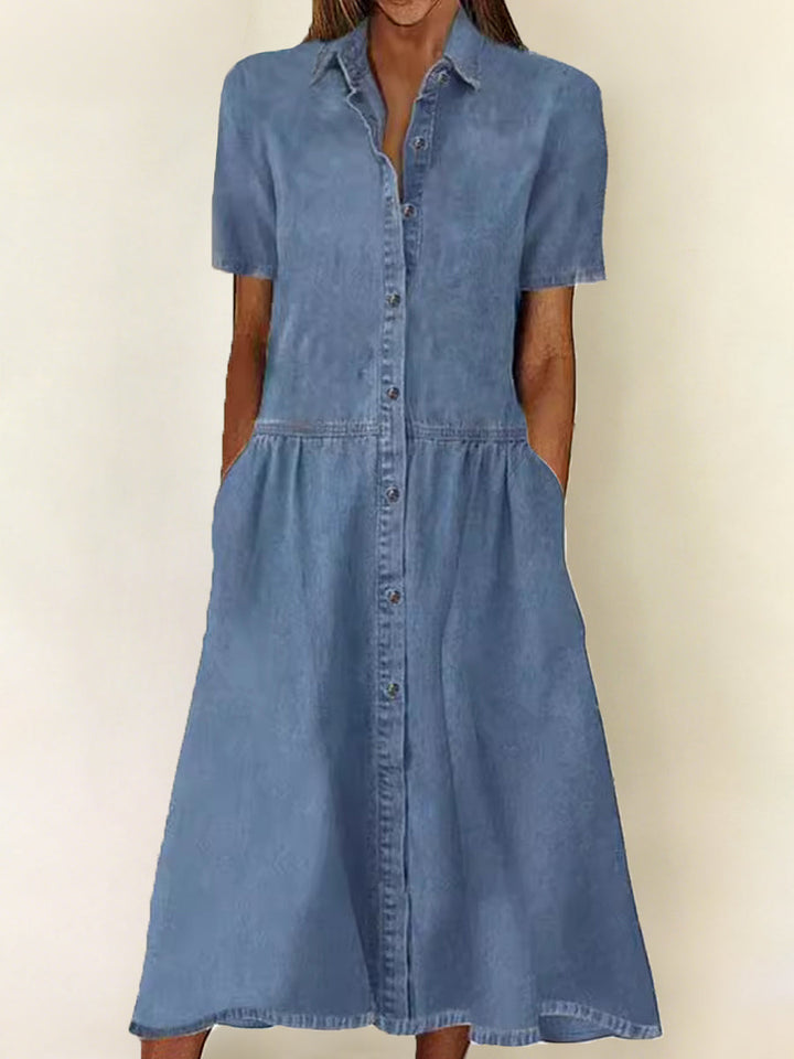 Carol - Short Sleeve Denim Dress