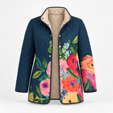 Olivia - Painted Floral Quilted Jacket