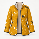 Hannah - Cat and Star Print Quilted Jacket
