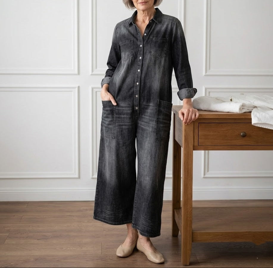 Monica - Denim Cotton Jumpsuit