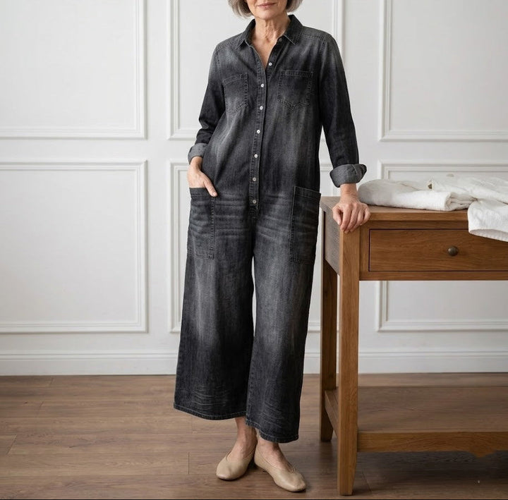 Monica - Denim Cotton Jumpsuit