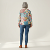 Violet - Quilted Patchwork Jacket with Floral Prints