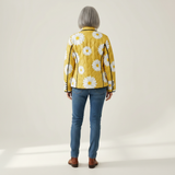 Daisy - Yellow Quilted Jacket with Daisies