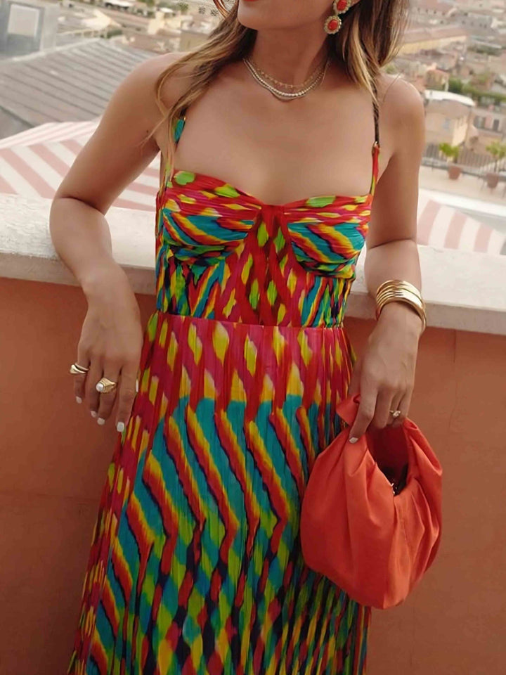 Aria - Abstract Printed Maxi Dress