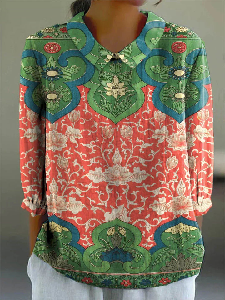Clara - Regal Lotus Blouse